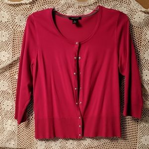 WHVM.  XL hot pink cardigan.